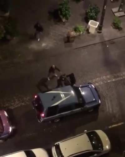 Naples, Italy, crowd rioting after the beginning of the newly imposed curfew from 11pm to 5am following a spike in the number of Covid-19 cases.