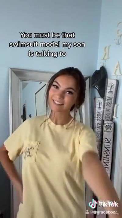 She hides them pretty well in the first clip