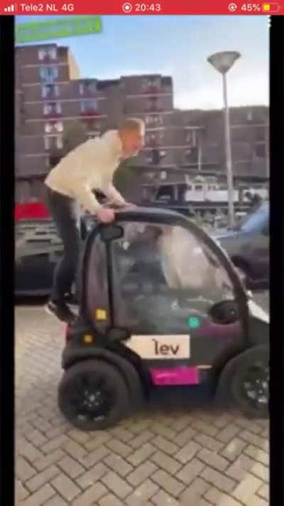 Full scorpion on a car