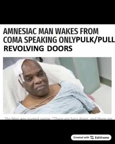 I'm glad he woke up