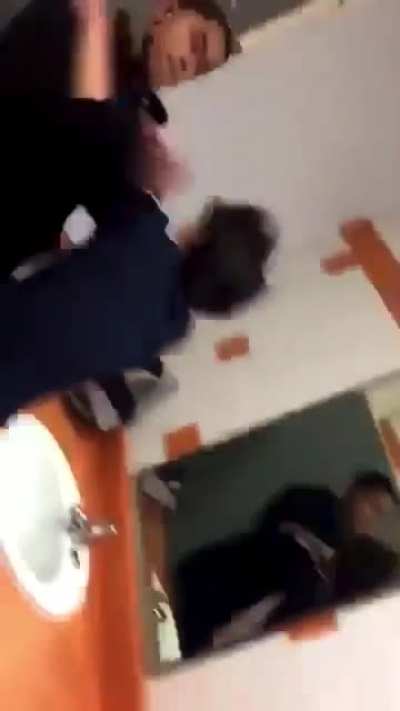 Guy in the blue and grey sweatshirt said &ldquo;i&rsquo;m sorry i had to do this to your b*tch-ass&rdquo; and gets knocked out.