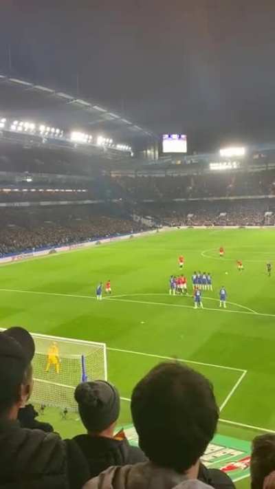 Rashford with the goal of the season! This was my view from that night..
