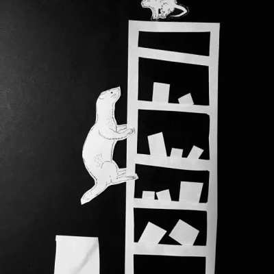 "Rodentia", Me, stop-motion with paper, 2022