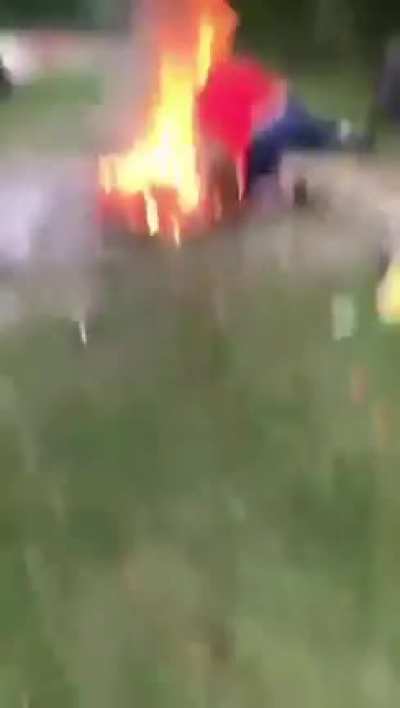 Performing gymnastics on fire to get women&rsquo;s attention