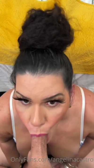 Angelina Castro of blowjob ! She slurped that cock up ! 