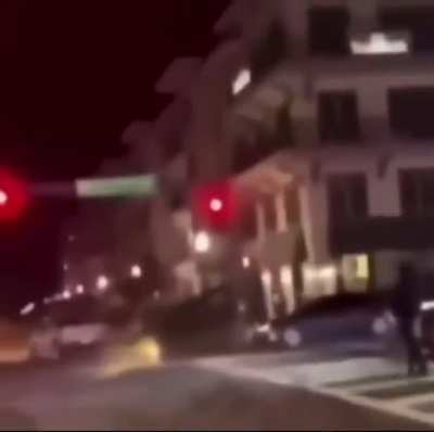 Driver of a truck hits light and makes a good &ldquo;FireWork Show&rdquo;