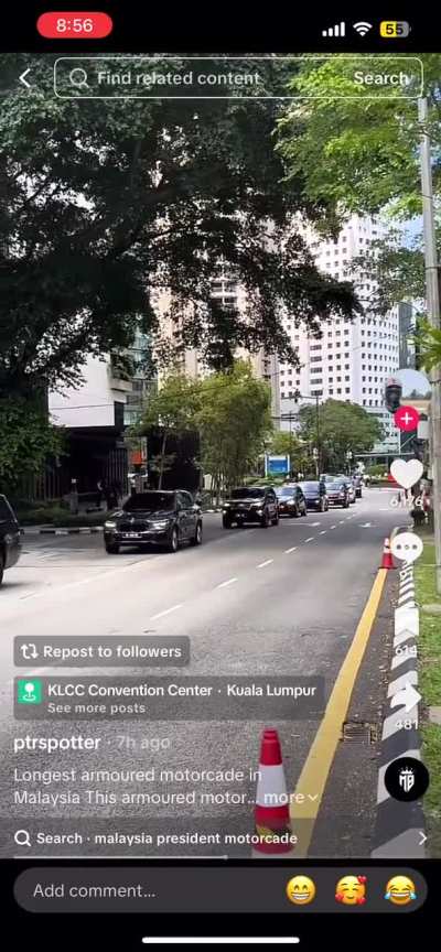 Trump&rsquo;s motorcade in Kuala Lumpur