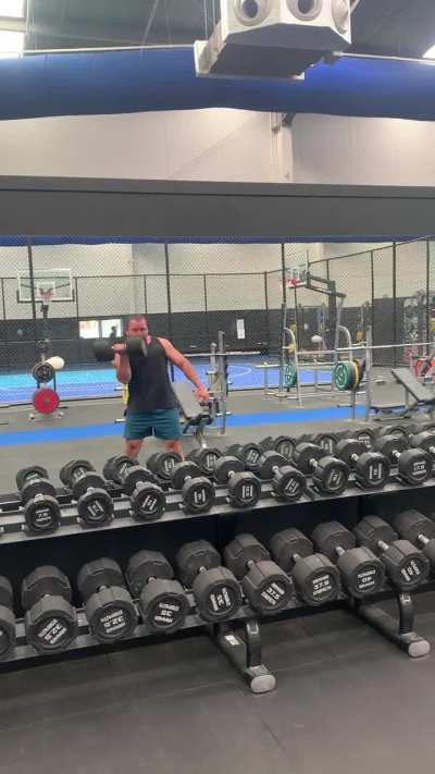 Strict 100lb db curl for reps