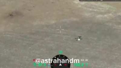 A Russian FPV drone shoots down a Ukrainian drone-bomber “Baba Yaga” on the Kurakhovsky direction.