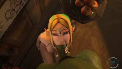 Zelda sucking dick (Spoks) [The Legend of Zelda]