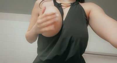 I don’t wear bras to work so I can go to the bathroom and let my natural DDD’s breathe👅