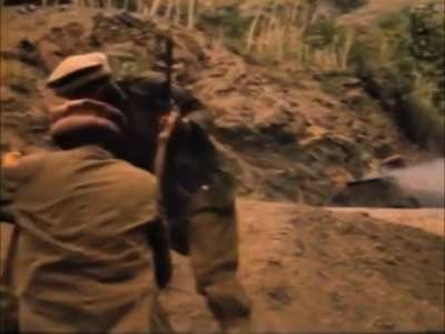 Soviet convoy on the Salang Highway ambushed by Afghan Mujahideen in 1983