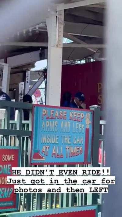 Eric Adams stops line to Coney Island Cyclone, doesn&rsquo;t even ride, just took pics for 10 min and left