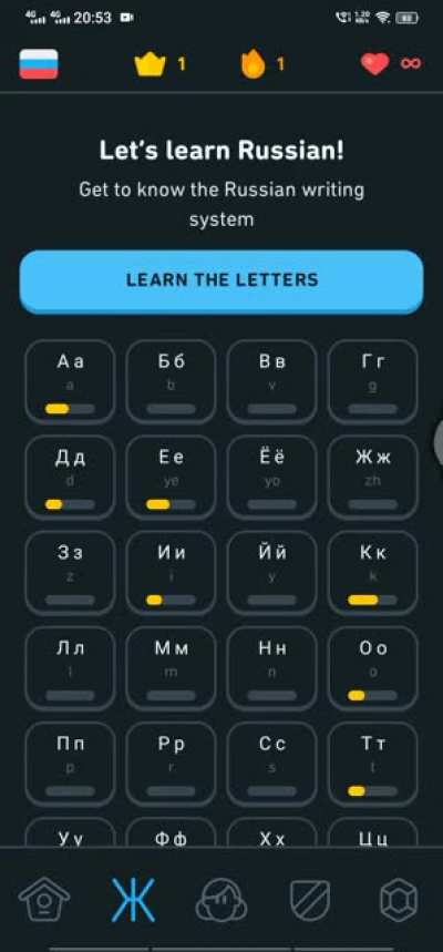 So I tried to learn Russian in Duolingo...