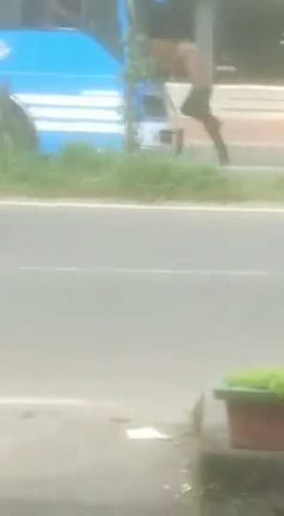 When you're high AF and decide to attack a bus