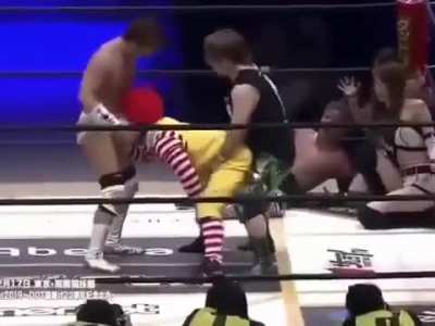 Ronald in wrestling company