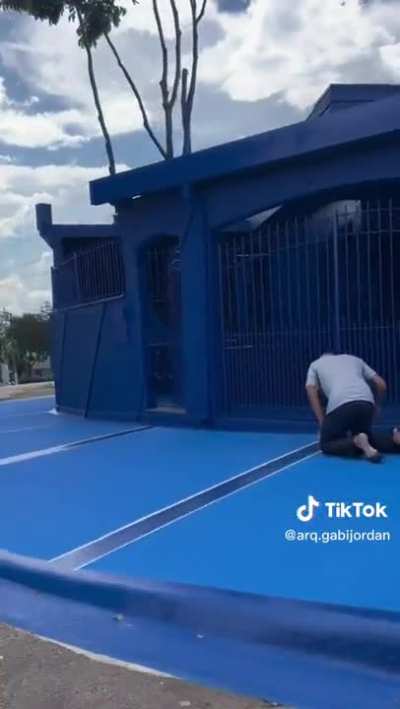 Blue pen house