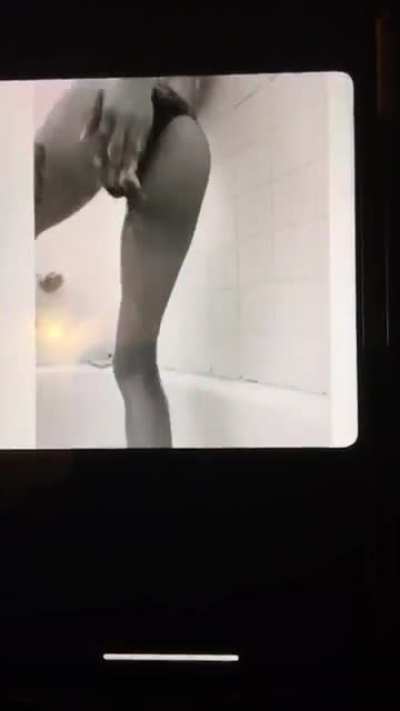 She really had panties on in the shower