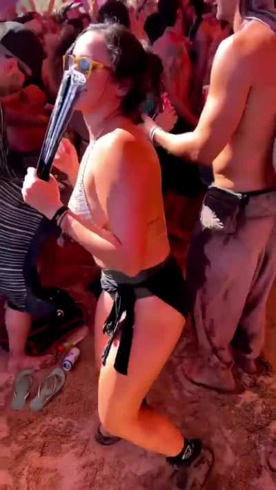 Showing her.. dance skills?