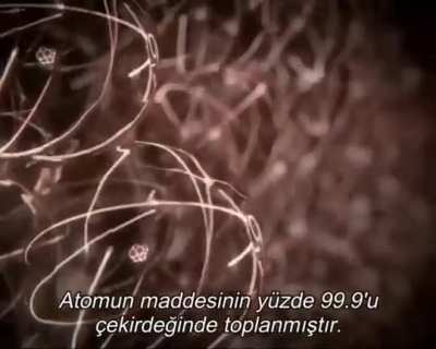 Atom &ouml;l&ccedil;eğinde nesneler birbirine asla dokunmazlar.