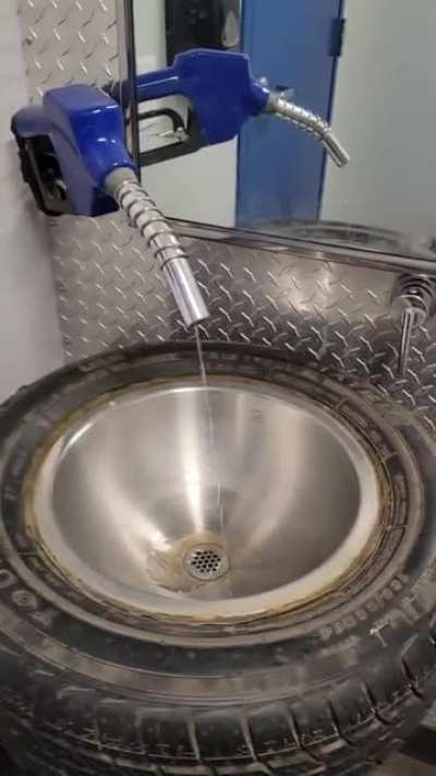 Blursed Gas Station Bathroom
