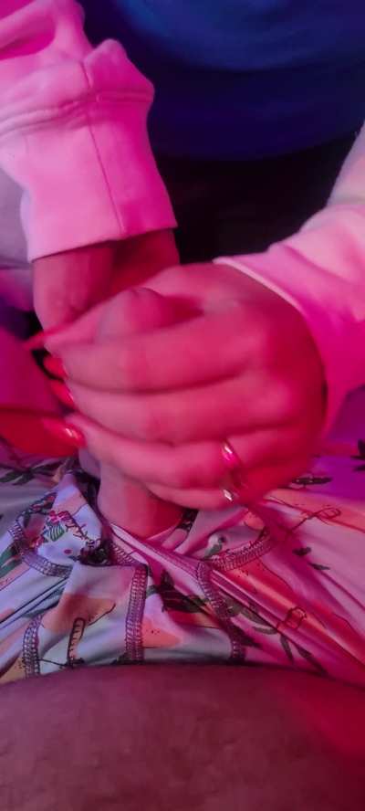 Sexy nails on cock and balls