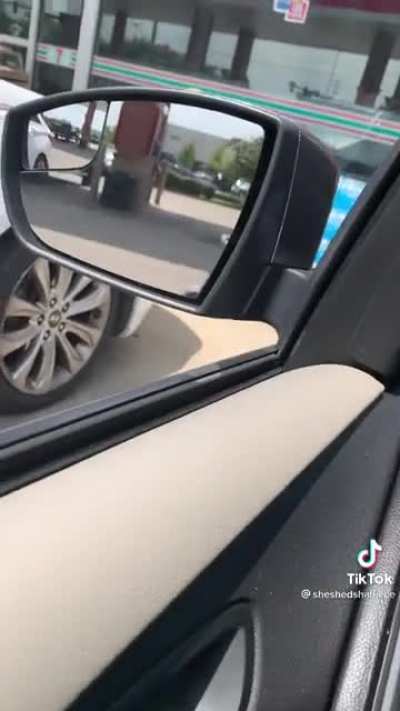 Road rage argument between two women after one of them almost caused an accident by texting and driving