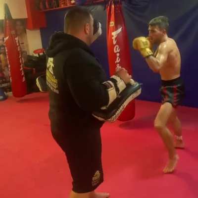 Jonathan Haggerty ripping the pads.