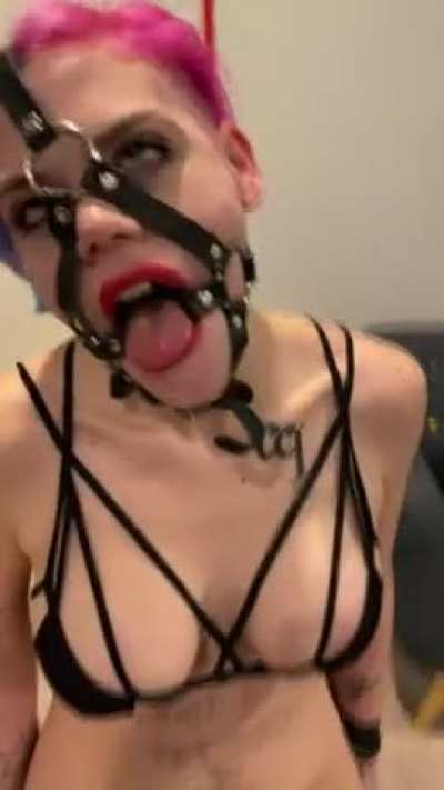 Choked Vibed Drooling Slave [f]