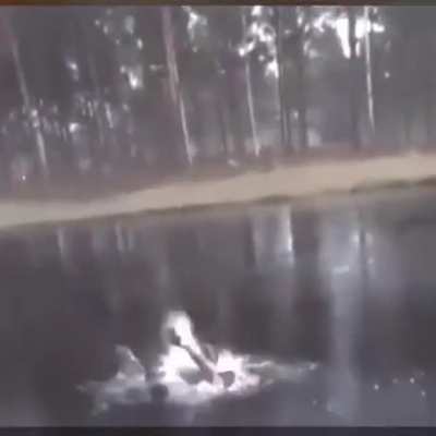 WCGW Golfing on an iced-over lake