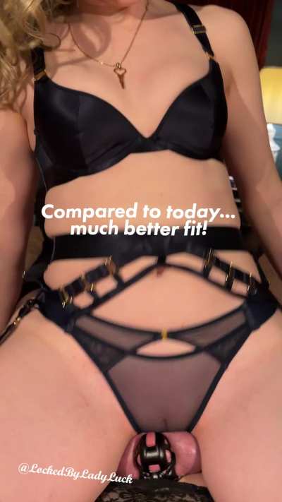 Shrinkage is a myth, but that doesn't mean you can't get more comfortable in smaller cages over time... 😈💖🤏