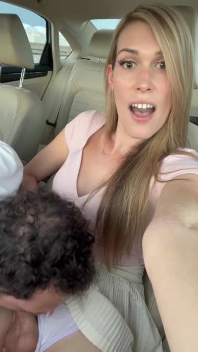 Couldn&rsquo;t wait to get home- had to have him suck it in the car