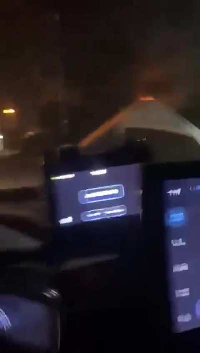 Iranian missile falls near a driver on a highway in Israel