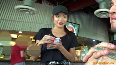 Asian Waitress Girl Dreams