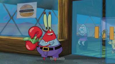Boba delivers to the Krusty Krab