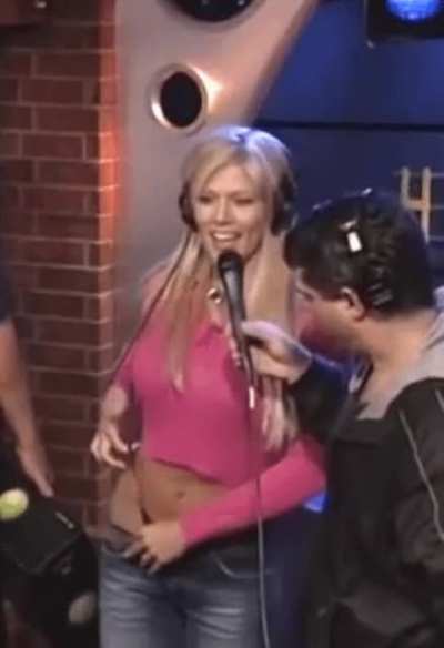 Torrie pulling up her g string