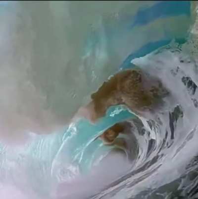 Shore break in Hawaii.