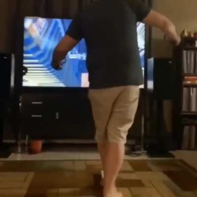 My man forgot he was in the living room