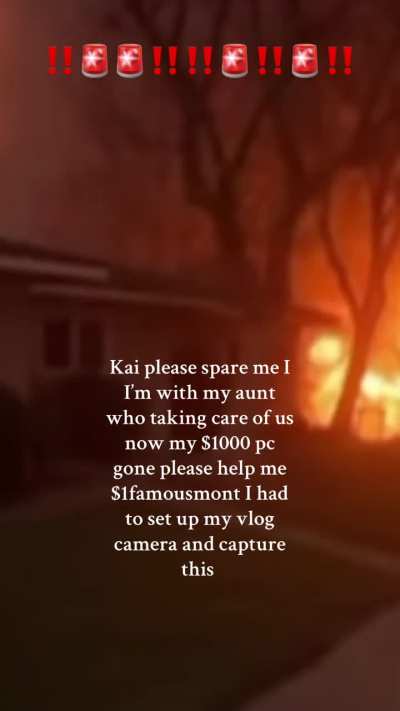to everyone this not a joke I please recommend yall be respectful I&rsquo;m going through a lot man #GODBLESSMYFAMILYWE LIVING WITH AUNTY AND NO CASH/CARD EVERYTHING WAS BUNRT BANKS CLOSED AND EVERYTHING bank thinking I&rsquo;m lieing cause I&rsquo;m black teen 