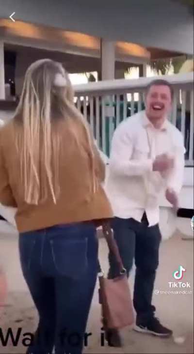 He went in, all the way in