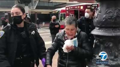 The Hero We Need: Elderly Asian-American woman fights back against attacker!