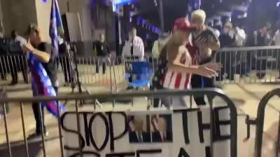 You can&rsquo;t make this shit up, waving the Thin Blue Line flag too