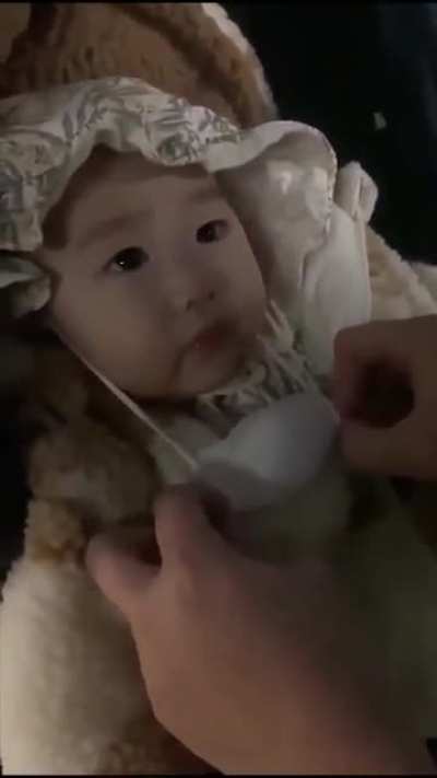 Babies wearing mask