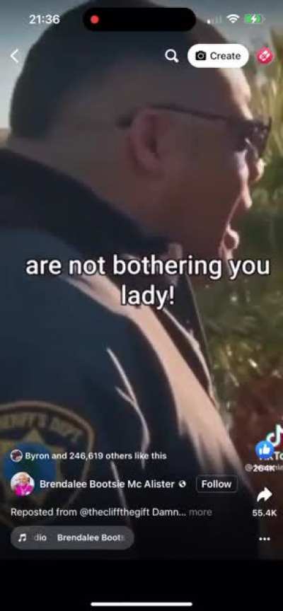 Cop to lady "AAAAAHHHH Black Babies"