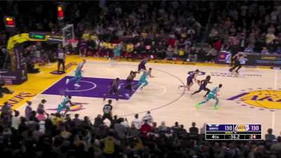 [Highlight] Lakers blow a 4 v 2 fast break late in the 4th with the scores level