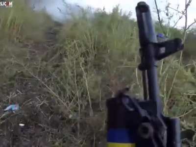 UA POV: Ukrainian tank and soldiers at work.