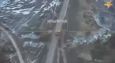 Russian Lancet destroys American m109