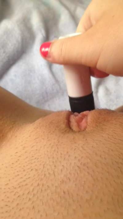 POV teasing with lipstick