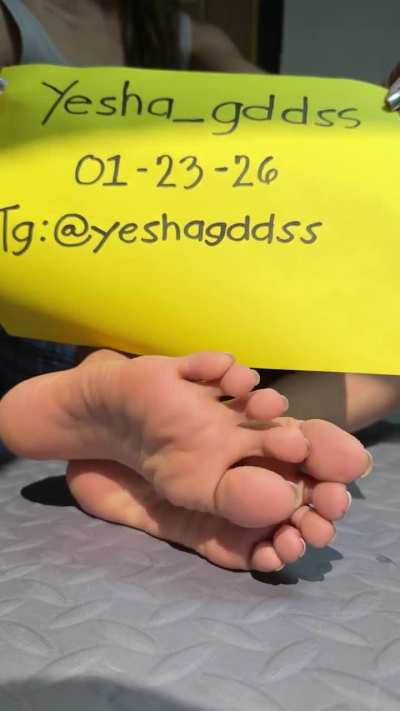 Clean soles ready to tease