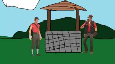 Heavy fell in a fountain